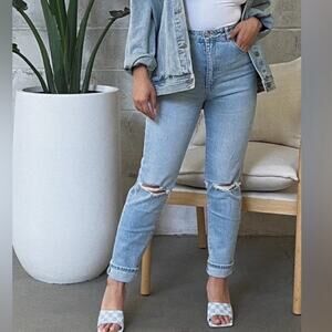 NWT Rolla’s Dusters high rise slim ripped knee jeans in Eco Erin Worn Wash